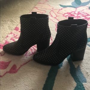 Rebecca minkoff black leather studded booties